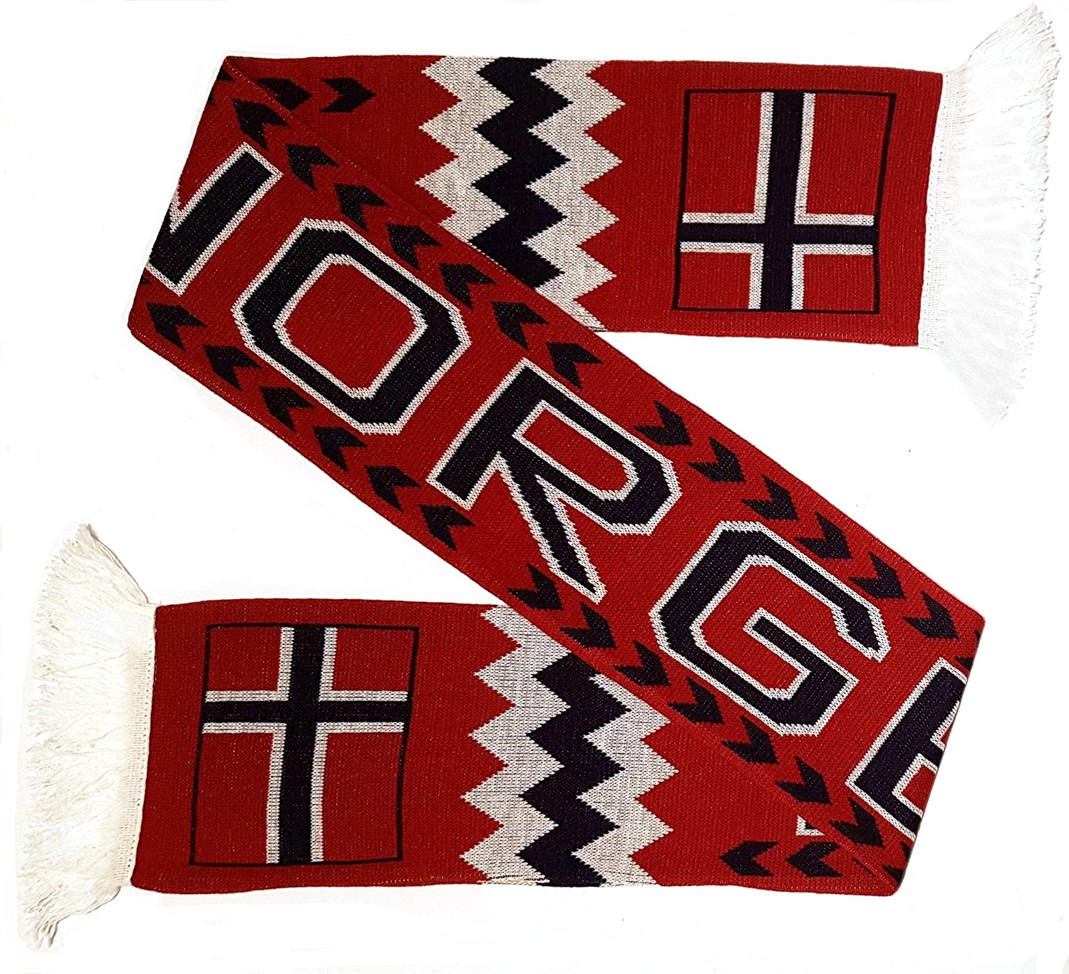 Norway Norge Soccer Knit Scarf Euroscarves Symbolize Your Passion